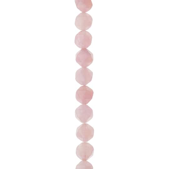 Rose Quartz Faceted Star Cut Beads, 10mm by Bead Landing™